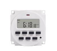 Minuterie d'éclairage LED électronique numérique programmable hebdomadaire TM618H-4 12 V 12 V CC/CA 7 jours 1 pièce