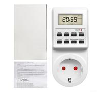Minuterie Électrique 24H Format 12/24H Minuterie Électrique 24H | Format 12/24h, adaptation heure été, 8 touches réglage, plastique PC , intérieur sécurisé