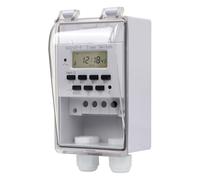 Minuterie électronique numérique 30A 220V, contrôle de synchronisation Programmable avec boîte étanche, contrôleur de temps, relais pouvant régler 168 heures