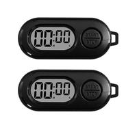 Minuterie électronique pour porte-clés avec, 2 white | Capacité de compte à rebours, capacité de chronométrage jusqu ' à 99: 59, écran LCD à grands chiffres, bouton