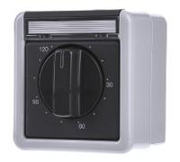 Minuterie grise 120min., soc plat en saillie - Minuterie mécanique 120 ... 0min gris 032130 | Gira | 032130 | Minuterie