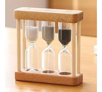 minuterie, Horloge de Sable, minuterie, décoration sablier, Horloge en Verre, Bureau, Salon, décorations, brossage des Dents, 1/3/5 Minutes, 9 x 3 8 cm(Blue Red Yellow)