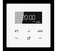 Jung Jung Timer Standard 6 Sens. Tactile Affichage Verre véritable LS 1750 D WW Quantité:1
