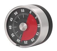 Minuterie Magnétique en Acier Inoxydable, Minuterie Visuelle de Haute Précision pour la Gestion de la Cuisine (Black)