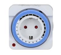 Minuterie Mécanique 24H Prise Programmateur Interrupteur Horaire | Programmation Quotidienne Simple Avec Broches Poussoir Pour Éclairage Aquarium Ou Pompe