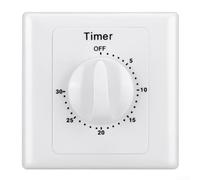Minuterie Mécanique Journalière 15A Programmable 24H(30 minutes) | Programmation 24h, curseurs 15min, mode auto/permanent, plastique résistant, discret