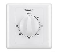 Minuterie Mécanique Journalière 15A Programmable 24H(60 minutes) | Programmation 24h, curseurs 15min, mode auto/permanent, plastique résistant, discret