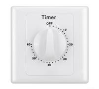 Minuterie Mécanique Journalière 15A Programmable(60 minutes) | Curseurs 15 min, mode auto/permanent, indicateur , plastique pour robuste, discret