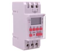 Minuterie numérique hebdomadaire, pour rail DIN, 16 canaux marche/arrêt, écran LCD, avec fonction d'impulsion et de compte à rebours