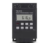 Minuterie numérique Programmable hebdomadaire, 220V 230V AC, interrupteur de contrôle de relais, charge lourde, minuteries 30A, horloge de relais, montage sur Rail Din TM616(2)