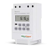 Minuterie numérique programmable, TM616 Prise de minuterie électrique numérique avec écran LCD pour lumières, 24 heures/7 jours par semaine programmable (blanc, 220 V)