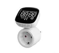 Minuterie pour prise Numérique Format 12/24H Auto Manuel Minuterie | Écran rotatif 360°, lecture pour facile, 10 programmes auto, pour affichage LED clair, intérieur cuisine