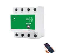 Minuterie Programmable Numérique Intelligent, Minuterie Modulaire Connectée WiFi 4P 220V 63A Programmateur Electrique Tableau sur Rail DIN Contrôlable à Distance Via Tuya APP