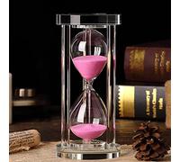 minuterie, Sablier en Cristal Transparent, Horloge de Sable, décoration Verre, 15 minutes/30 minutes/60 Minutes, Bureau for la Maison, Noël, Anniversaire G(Blu,60 Minutes(17 * 8cm))