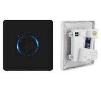 Minuterie tactile, indice de protection IP66, 16 niveaux, plage de réglage de 2 à 120 minutes, 16 A, 230 V, couleur noire