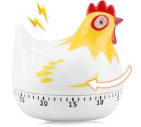 Minuteries de Cuisine pour la Cuisine, minuterie de, 2, 5 x 2, 6 en Forme Poulet avec Alarme Forte, minuteries en Plastique ABS 60 Minutes pour la Cuisson, Faire bouillir des œufs