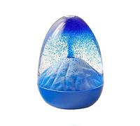Minuteries de Sablier Liquide en Oeuf Volcan, Sablier Mouvement Liquide d'éruptions Volcaniques Oeuf avec Base, Jouet Sensoriels Liquid Motion Timer Bubbler Fidget Toy Déco pour Maison Bureau (Bleu)