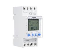 Minuteur 2 canaux AHC812 programmable hebdomadaire numérique sur rail DIN 230 V 16 A