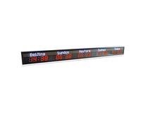 Minuteur à rebours, Affichage LED numérique Horloge mondiale et lumière LED Horloge multi-fuseau horaire Plus différente heure de la ville Horloge mondiale LED numérique Multi-heure(GPS)