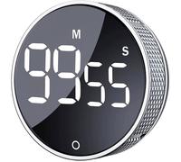Minuteur analogique visuel magnétique - Chronomètre - Compte à rebours - Avec affichage LED - Minuteur pour la cuisine