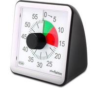 Minuteur cuisine electronique magnetique inox FISHTEC 60 minutes affichage visuel 2 zones alarme reglable 3 ou 60 s