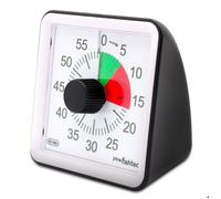 Minuteur cuisine electronique magnetique inox FISHTEC 60 minutes affichage visuel 2 zones alarme reglable 3 ou 60 s