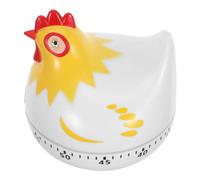 Minuteur Cuisine en Plastique Blanc de Poule Mécanique