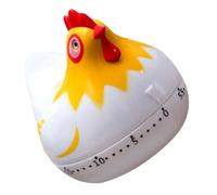 Minuteur Cuisine Mécanique de Poule Blanc en Plastique