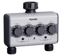 Minuteur d'arrosage à double sortie avec entrée en laiton, système d'irrigation automatique pour jardin