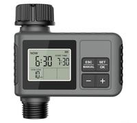 Minuteur d'arrosage de jardin avec fonction de retard de pluie, système d'irrigation automatique offrant un mode manuel et une durée réglable jusqu'à 8 heures, horloge de robinet de tuyau d'extérieur