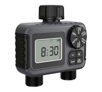 Minuteur d'arrosage double sortie pour robinet d'arrosage extérieur jardin