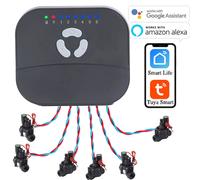 Minuteur d'arrosage intelligent Tuya 6 zones avec connexion Wi-Fi et contrôleur d'irrigation de jardin, système de minuterie d'arrosage avec électrovanne 6 ways AU