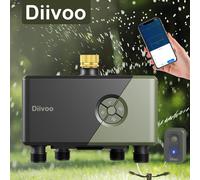 Minuteur d'arrosage WiFi Diivoo Garden 1/2/3/4 Zones, Contrôleur de Système d'Irrigation Automatique avec Retard de Pluie et Arrosage Manuel 3 ZONE