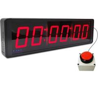 Minuteur de compétition avec bouton chronomètre, horloge murale numérique pour entraînement de fitness, gym, jeux et courses de vitesse, écran LED de 12,7 cm