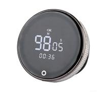 Minuteur de cuisine, appareil de compte à rebours rotatif rechargeable par USB avec un seul bouton de contrôle pour la cuisine, la pâtisserie, l'étude et l'entraînement pour les sessions (A)