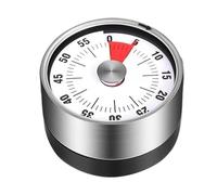 Minuteur De Cuisine avec Alarme 6x3,5 Cm Minuteur Aimanté en Acier Inoxydable Portable Compte À Rebours Manuepour Salle De Classe, Maison Étude Et Cuisine Four