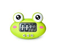 Minuteur de cuisine, compte à rebours en forme d'animal de dessin animé, minuterie de cuisine numérique avec magnétique, horloge visuelle à grand écran LCD, réveil suspendu avec support, pour la