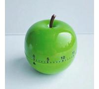 Minuteur de cuisine en forme de pomme de 60 minutes avec indicateurs d'heure et de minute, disponible en vert et rouge, sans pile, convient pour la cuisine, l'apprentissage et la technique Pomodoro Ta