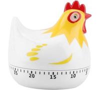 Minuteur De Cuisine en Forme De Poule Style Dessin Animé Blanc
