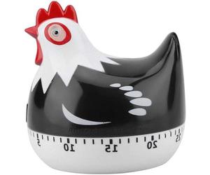 Minuteur de cuisine en forme de poulet avec un compte à rebours de 55 minutes
