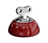 Minuteur de cuisine mécanique 60 minutes avec compte à rebours visuel magnétique en acier inoxydable Outil de gestion du temps pour la cuisine, le bureau, la maison, vert, blanc, rouge (rouge)