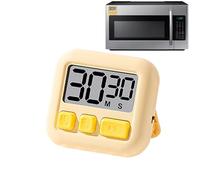 Minuteur de cuisine numérique - Affichage LCD transparent - Compte à rebours bidirectionnel - Grands chiffres - Avec support - Pour faire bouillir des œufs, griller, apprendre le fitness