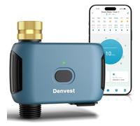 Minuteur d'eau WiFi avec entrée en laiton, minuterie d'arrosage intelligente à 1 zone pour robinet de tuyau d'arrosage, minuteurs de tuyau avec hub WiFi, jusqu'à 20 plans d'arrosage, application et