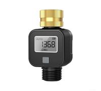 Minuteur d'entrée d'eau en laiton IP55 étanche avec débitmètre LCD pour jardin, minuterie automatique de robinet d'arrosage et planificateur de système d'arrosage extérieur