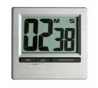 Minuteur digital en aluminium brossé gros chiffres