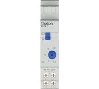 Theben 0070002 ELPA 7 minuterie électrique d'éclairage d'escalier I Minuterie d'escalier I Rail Chapeau I Rail DIN I Détection Automatique 3 ou 4 Fils I 230 V I 600 W LED