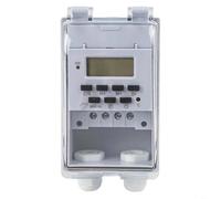 Minuteur intelligent KG316T-F 220 V programmable avec couvercle transparent et verrouillage à clé, pour éclairage automatique, pour éclairage du moteur, support mural