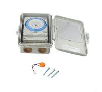 Minuteur journalier mécanique 24 h CA 100-250 V 20 A programmable avec commutation d'intervalle de 15 minutes pour lampes de rue, éclairage d'escalier et appareils de bureau, faible consommation