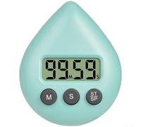 Minuteur magnétique en forme de goutte d'eau - Outil d'étude de 99 minutes - Blanc pâle