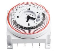 Minuteur mécanique 24 heures avec minuterie industrielle 16 A 250 V pour applications d'horloge murale de maison et de jardin